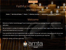 Tablet Screenshot of faithfulhandsmassage.com